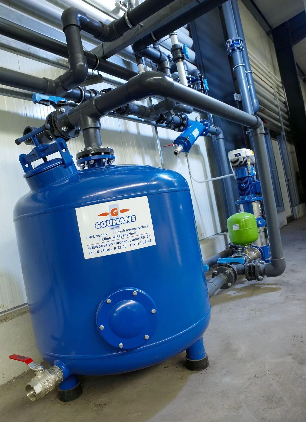 Pumpenanlage mit Sandfilter für die Bewässerung
